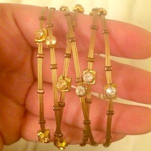 6 gold seasonal whisper bracelets!