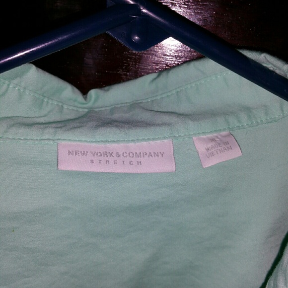 Light green New York & Company button down shirt