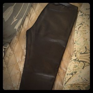 Lauren Conrad black faux leather pants.