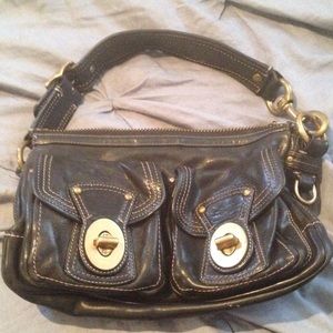 Coach black leather purse