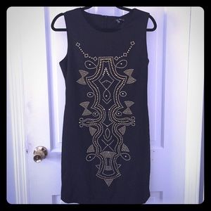 Funky Black Dress w. Grommet Details