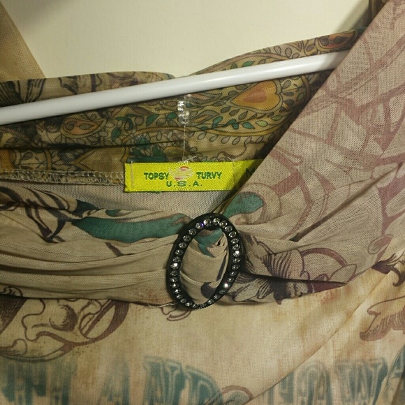 Topsy Turvy Shirt with Jewel Detail - Picture 2 of 4