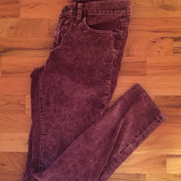 SOLD BDG purple wash corduroy skinny jeans