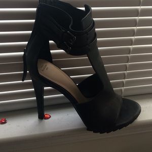 Zara peep toe booties