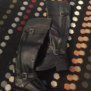 New black tall boots