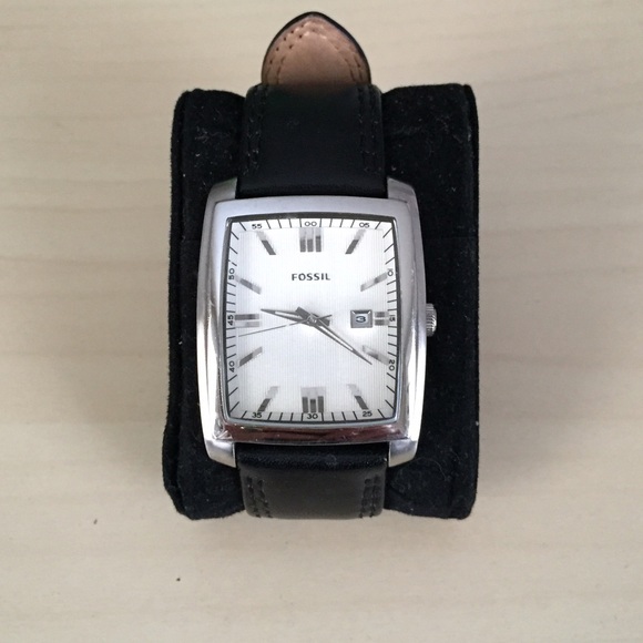 Fossil Black Leather Watch