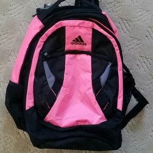 Pink and black ADIDAS backpack