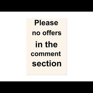 Please no offers in the comment section