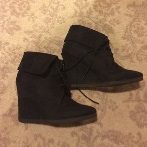 Black Suede Booties