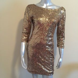 Gold Sequin Dress