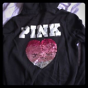 Victoria's Secret pink zip up hoodie