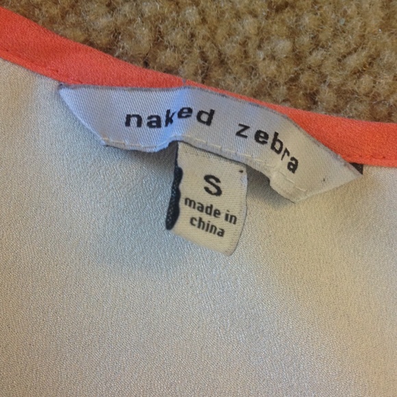 White and coral summer shirt:) - Picture 3 of 3