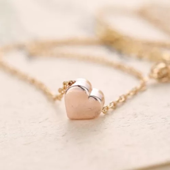 ✅It's Here!✅ Dainty Rose Gold Heart Necklace