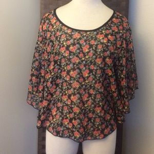 Chiffon floral women's blouse