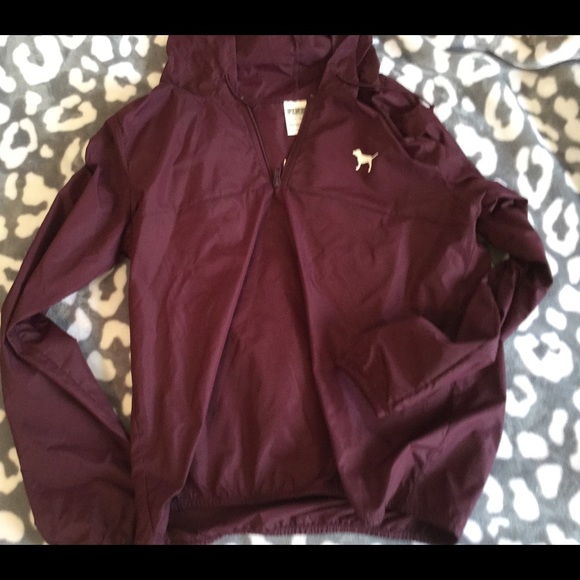 Victoria's Secret PINK Anorak Maroon XS/Small NWT