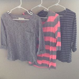 Abercrombie & Fitch 3/4 Sleeve Tops
