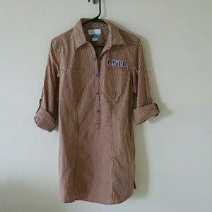 Columbia LSU shirt dress