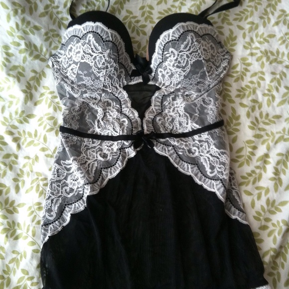 Black & white Victoria's Secret teddy