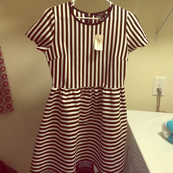 Vertical Striped Flare Dress