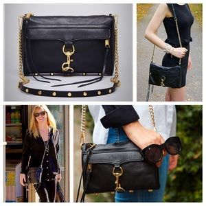 Rebecca Minkoff MAC 😍 good as new! Black w/ gold