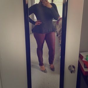 Charcoal Gray Peplum Sweater 💰make an offer!💰