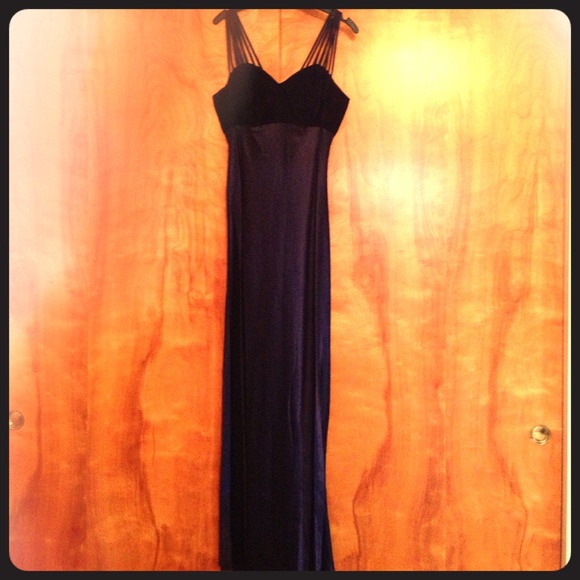 Purple Gown with Strappy Detail