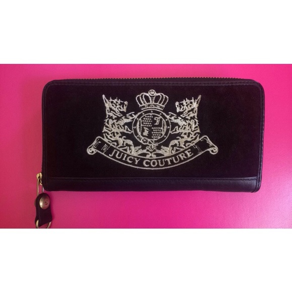 Juicy couture black velour wallet