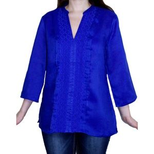 100% Linen Crochet Tunic