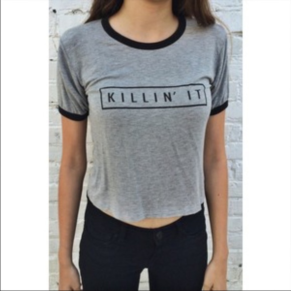 Brandy Melville Killin It Crop Tee