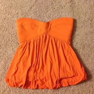 2b Bebe orange sweetheart tube top