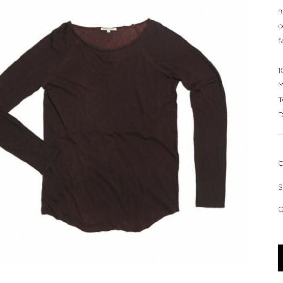 SOLD!!!!  Cotton citizen long sleeve raglan.