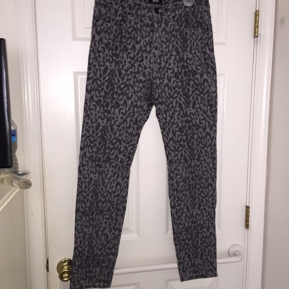 Grey and Black Cheetah Jeans