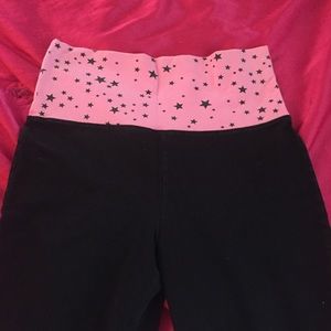 Black and pink yoga pants