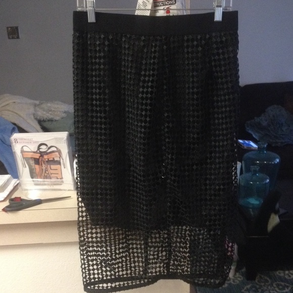 Black net skirt