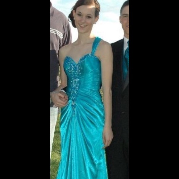 Teal prom dress