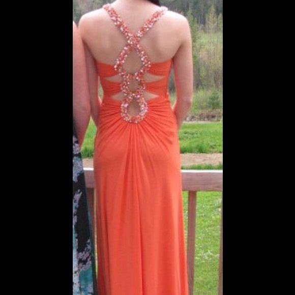 Orange prom dress