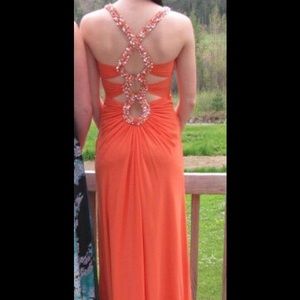 Orange prom dress