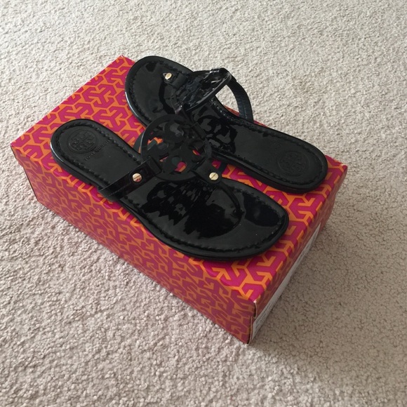 SOLD!! Authentic Tory Burch Black Patent Miller