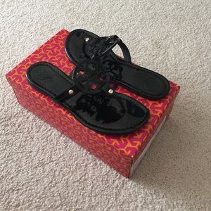 SOLD!! Authentic Tory Burch Black Patent Miller
