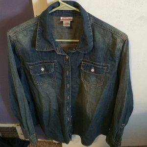 Denim button up shirt