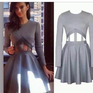 Gray skater style party dress