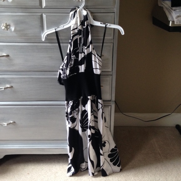 Pretty silk halter sundress