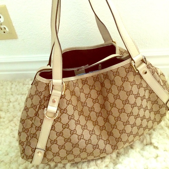 Authentic Gucci Bag Ivory Trimming