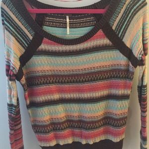 Free People multicolor striped sweater