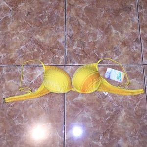 NWT Push Up Yellow Hobie Bikini Top