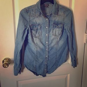 Button up denim shirt