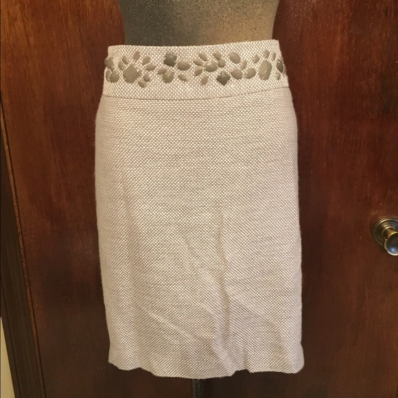 The limited tweed skirt tan and cream