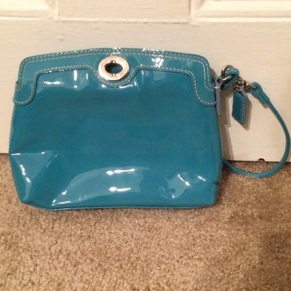 Coach Handbags - Coach Teal Wristlet