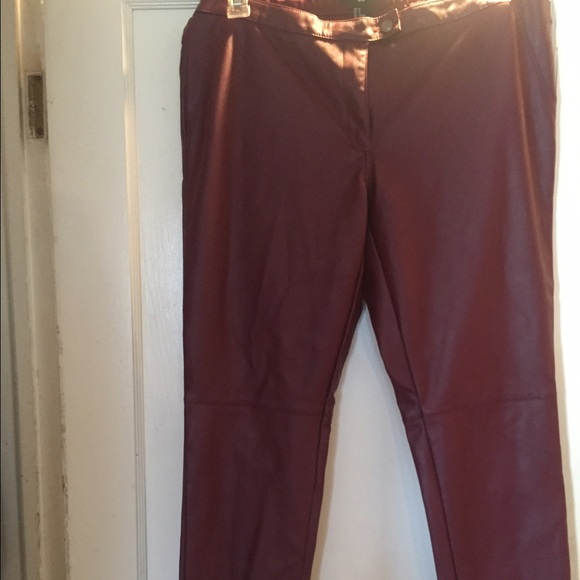Faux leather cranberry pants *never worn*