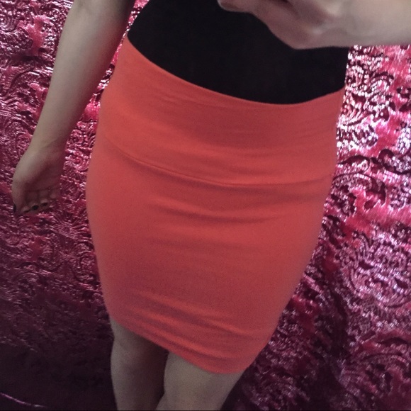 Salmon wet seal pencil skirt